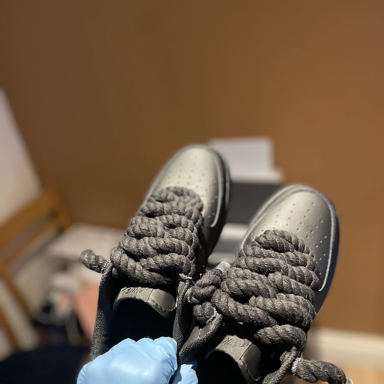 Air Force 1 rope laces custom forces with rope - Depop