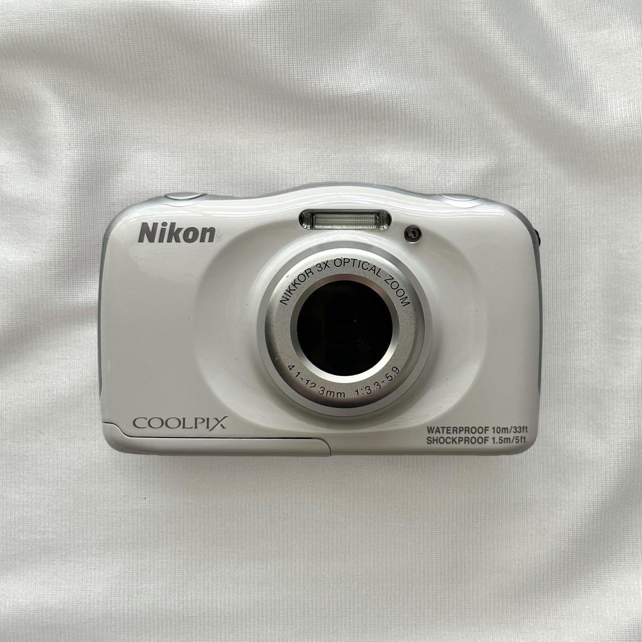 Nikon Coolpix S33 White WaterProof Digital Camera... - Depop