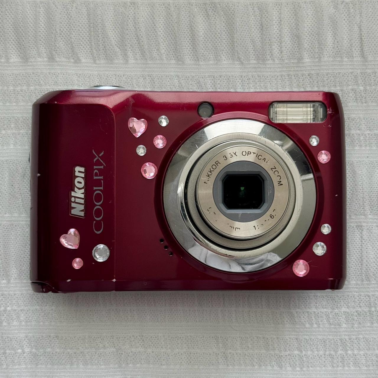 Nikon Coolpix L20 Dark Red Digital Camera 💗 Tested... - Depop