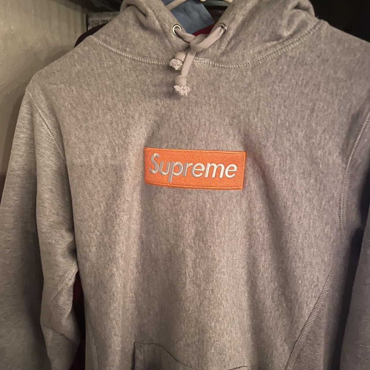 Supreme orange on store grey box logo