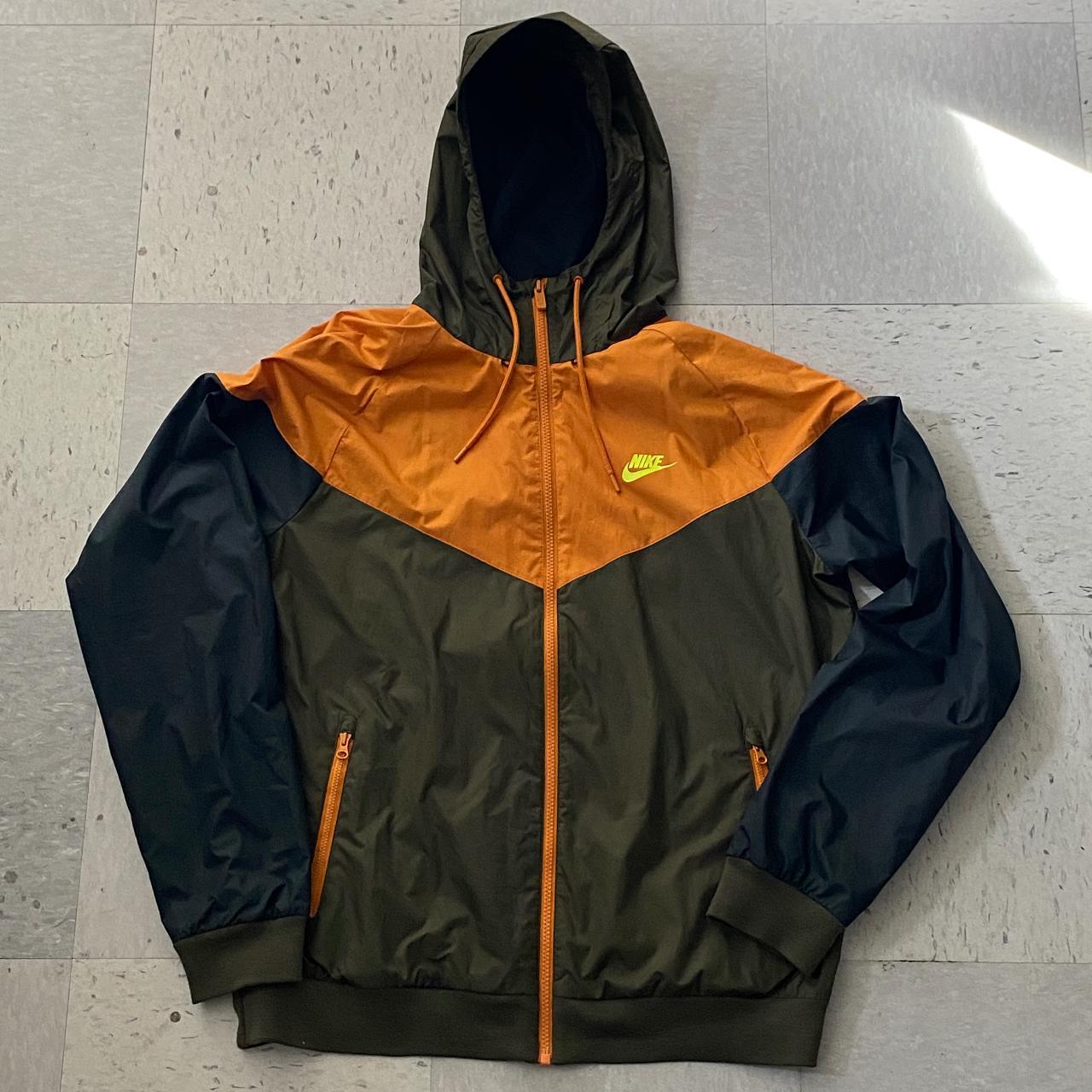 Orange and black nike on sale windbreaker