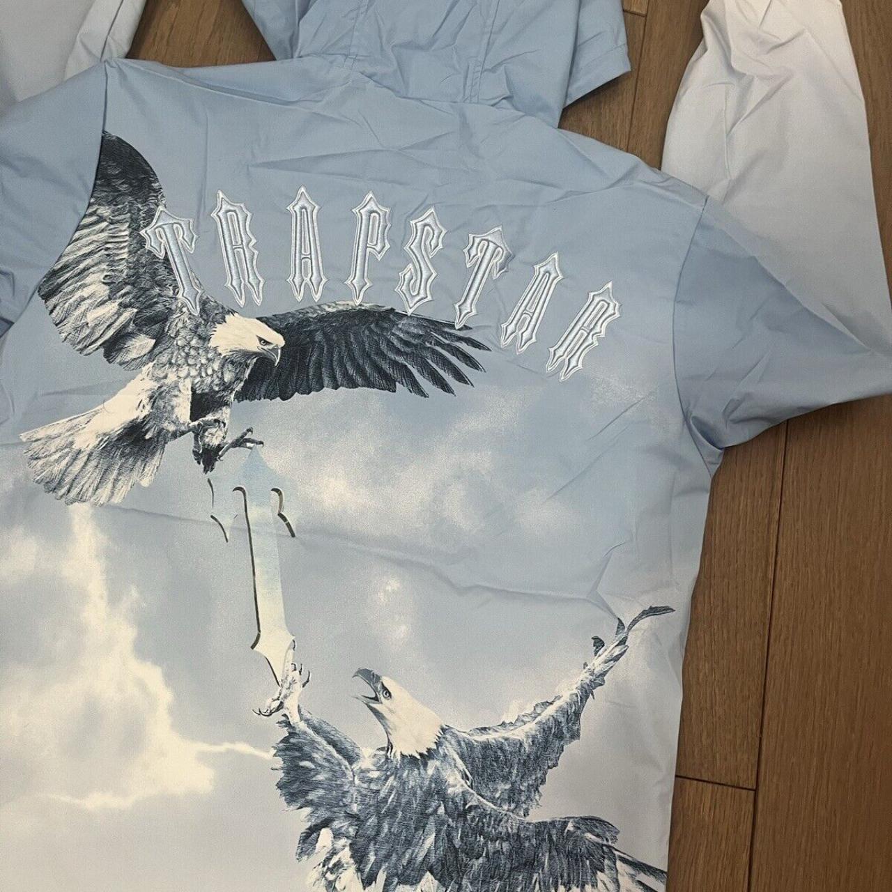 Trapstar Eagle Blue Windbreaker Jacket Mens Size S Depop