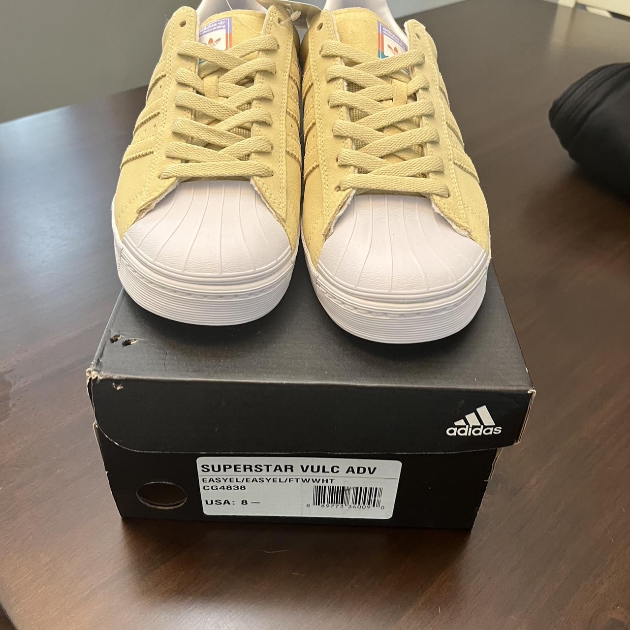 Adidas superstar vulc clearance adv pastel yellow shoes