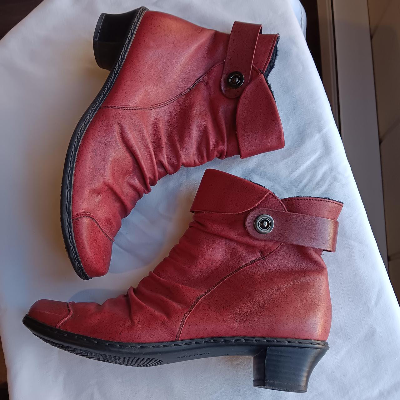 rieker red patent boots