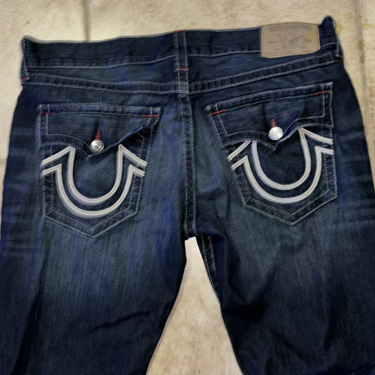 True Religion White Outline Jeans #Truereligion... - Depop