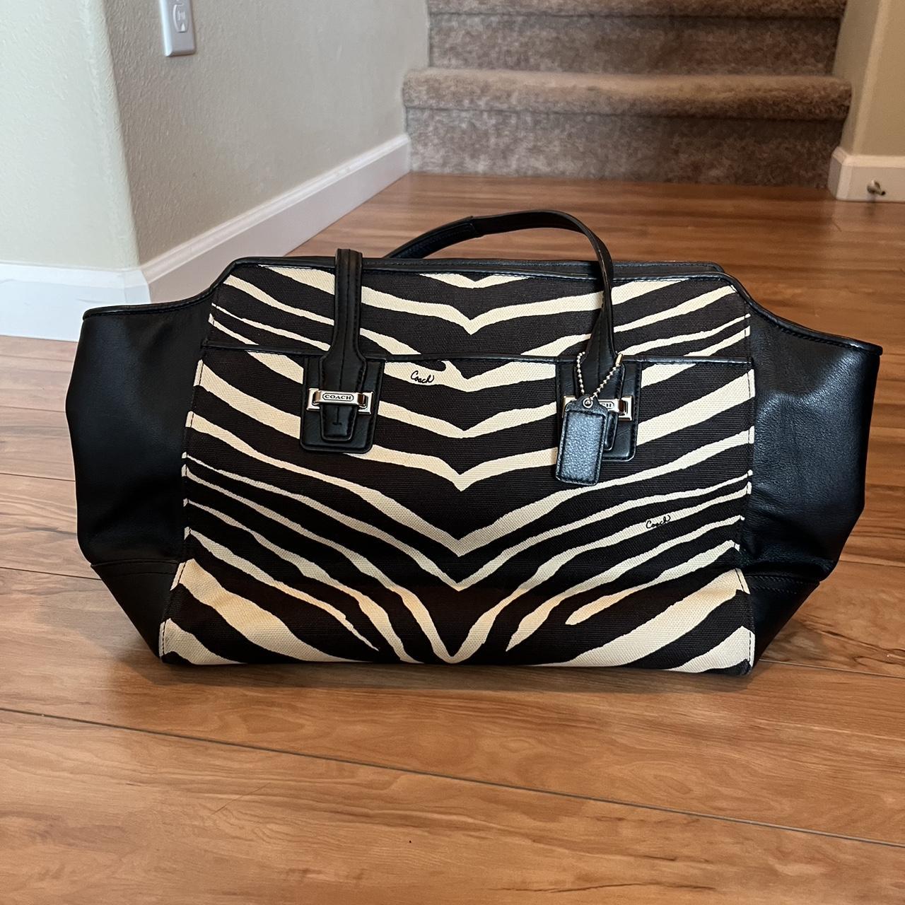 Coach Carryall Zebra Print Purse message before Depop