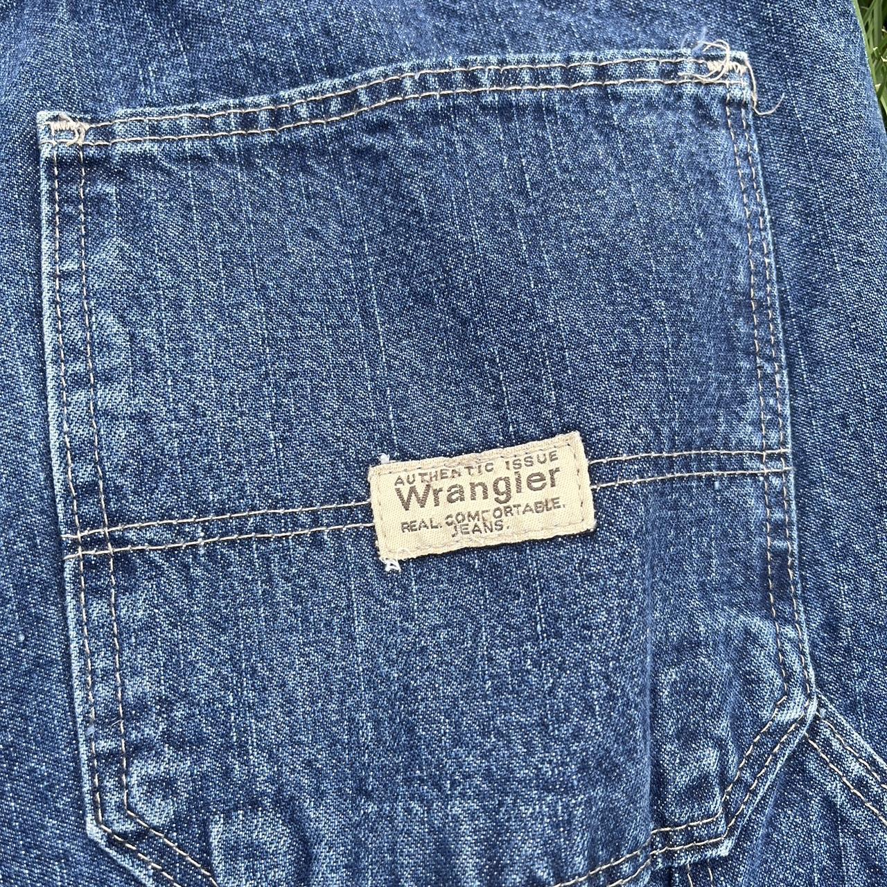 OG carpenter pants, wrangler, dark blue, great feel... - Depop