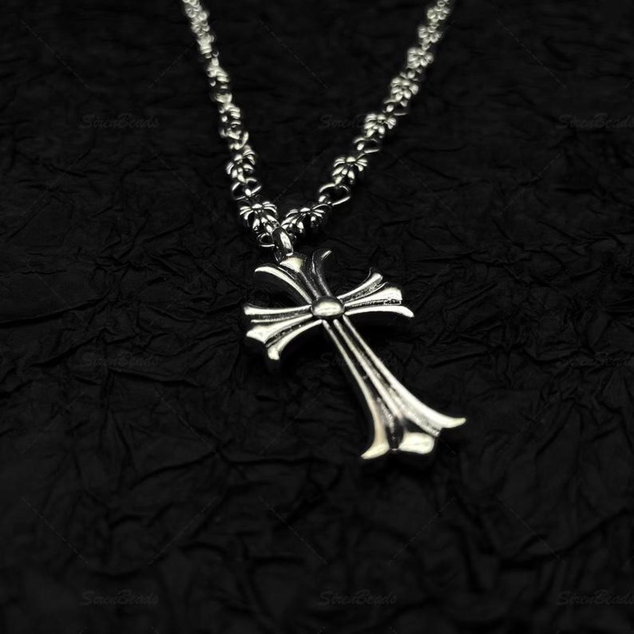 Chrome Hearts STYLE, Cross Necklace ( brand new... - Depop