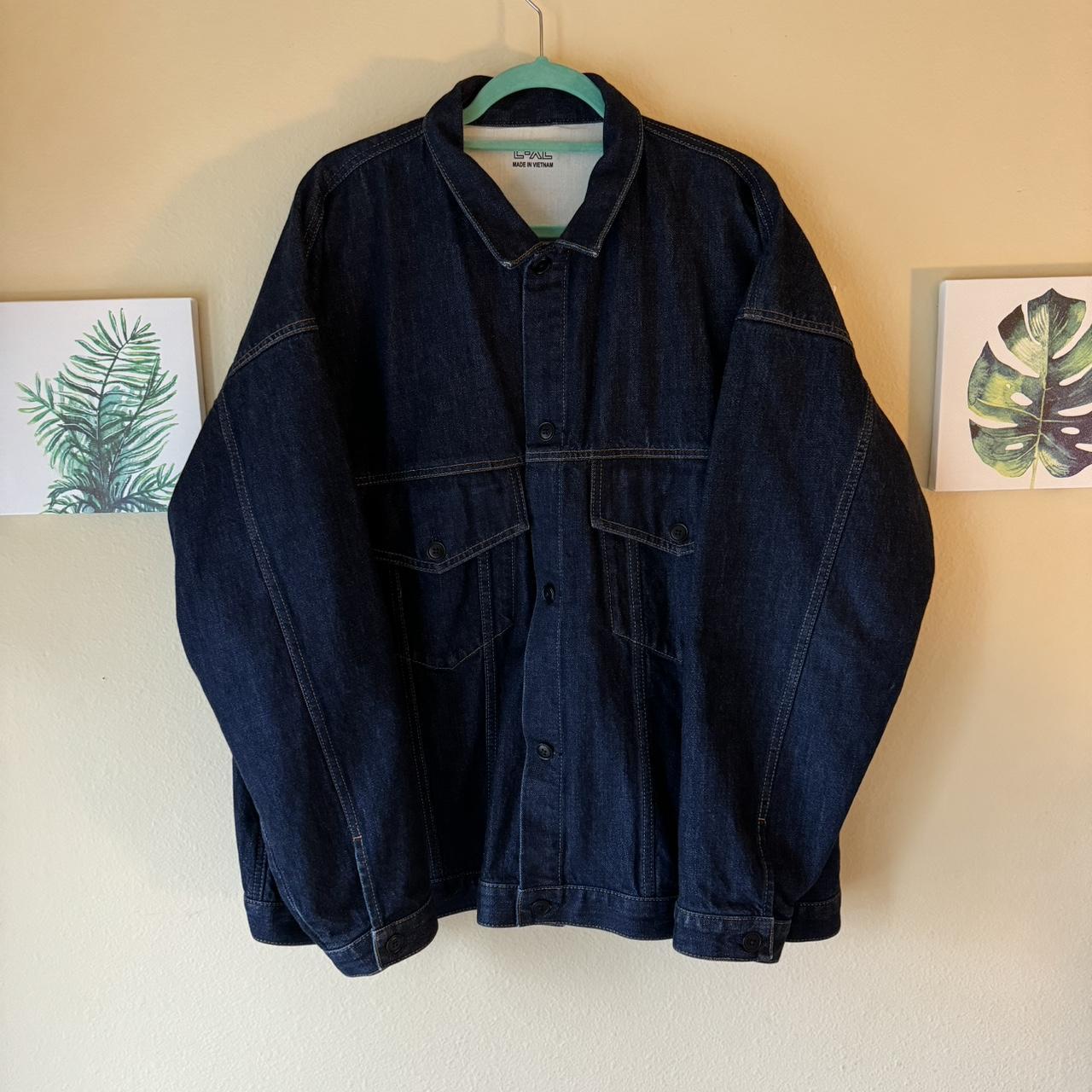 MUJI LABO Unisex Japanese Denim Jacket Size | Depop