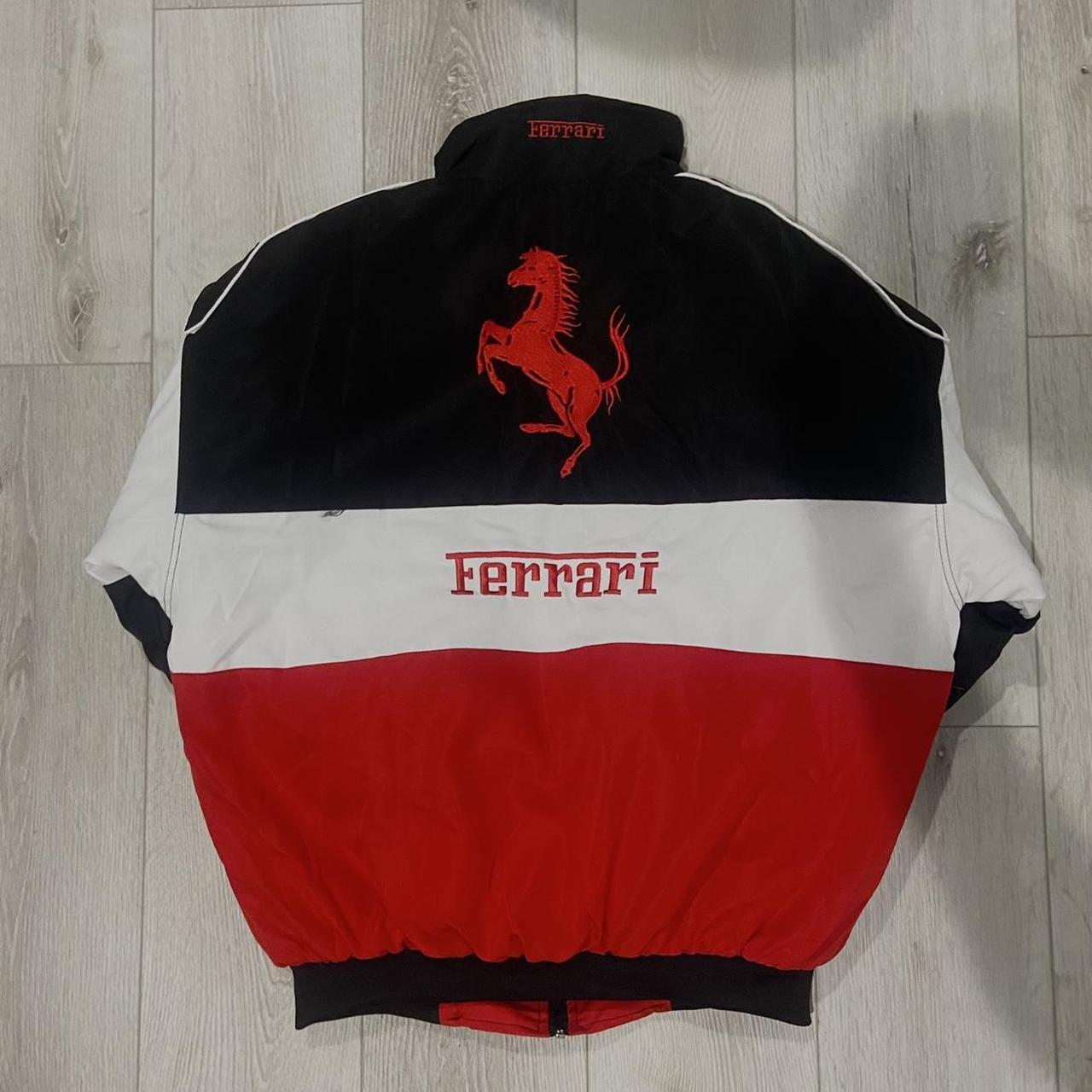 Vintage jacket, Ferrari F1 jacket in black. Size L... - Depop