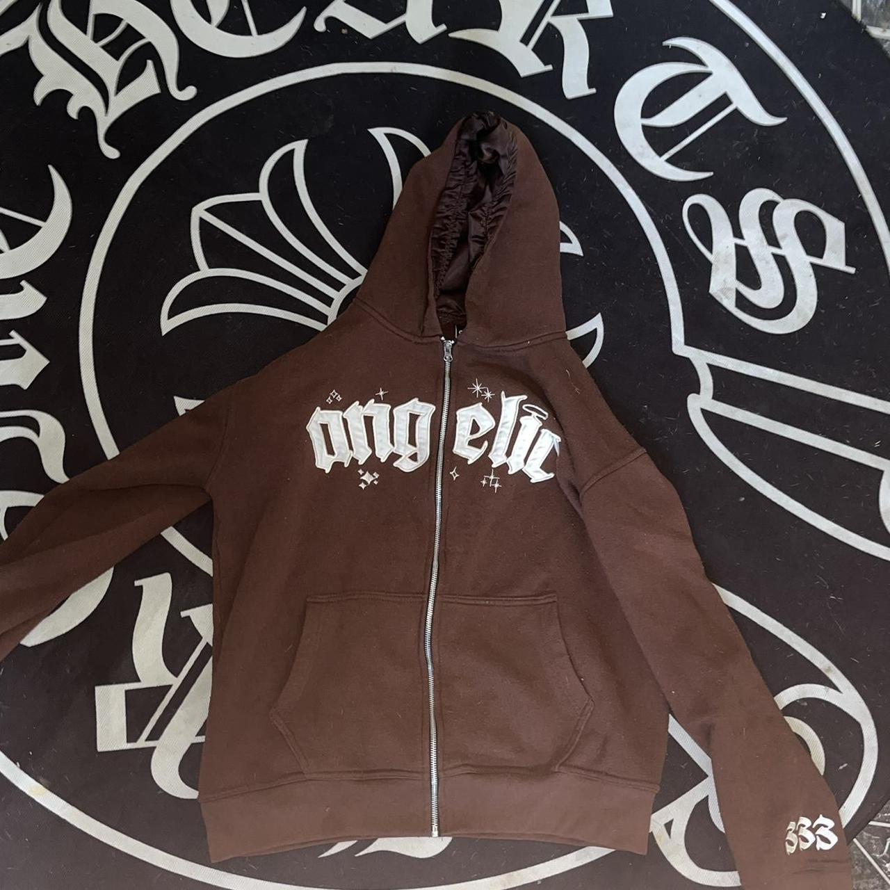 Angelic motion brown motion hoodie Depop