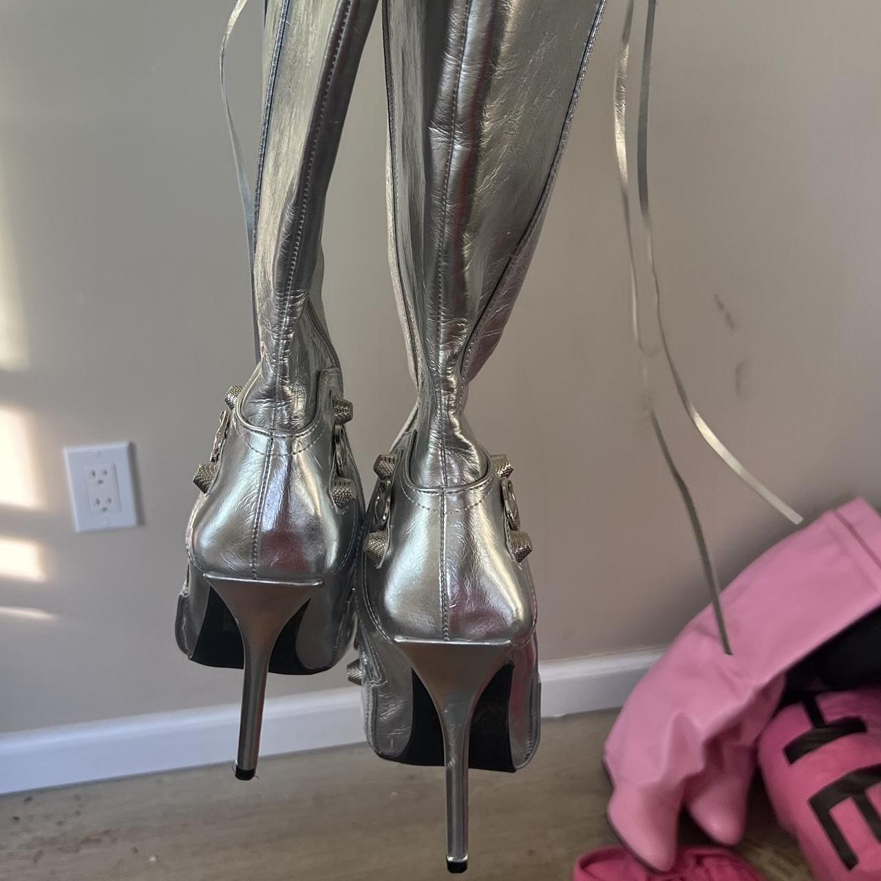silver boots women