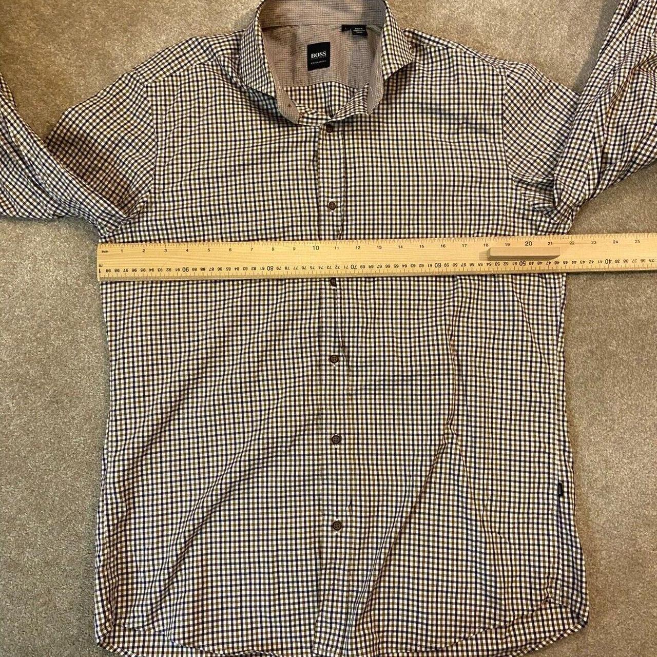 Hugo Boss Checked Shirt Mens Regular Fit Size