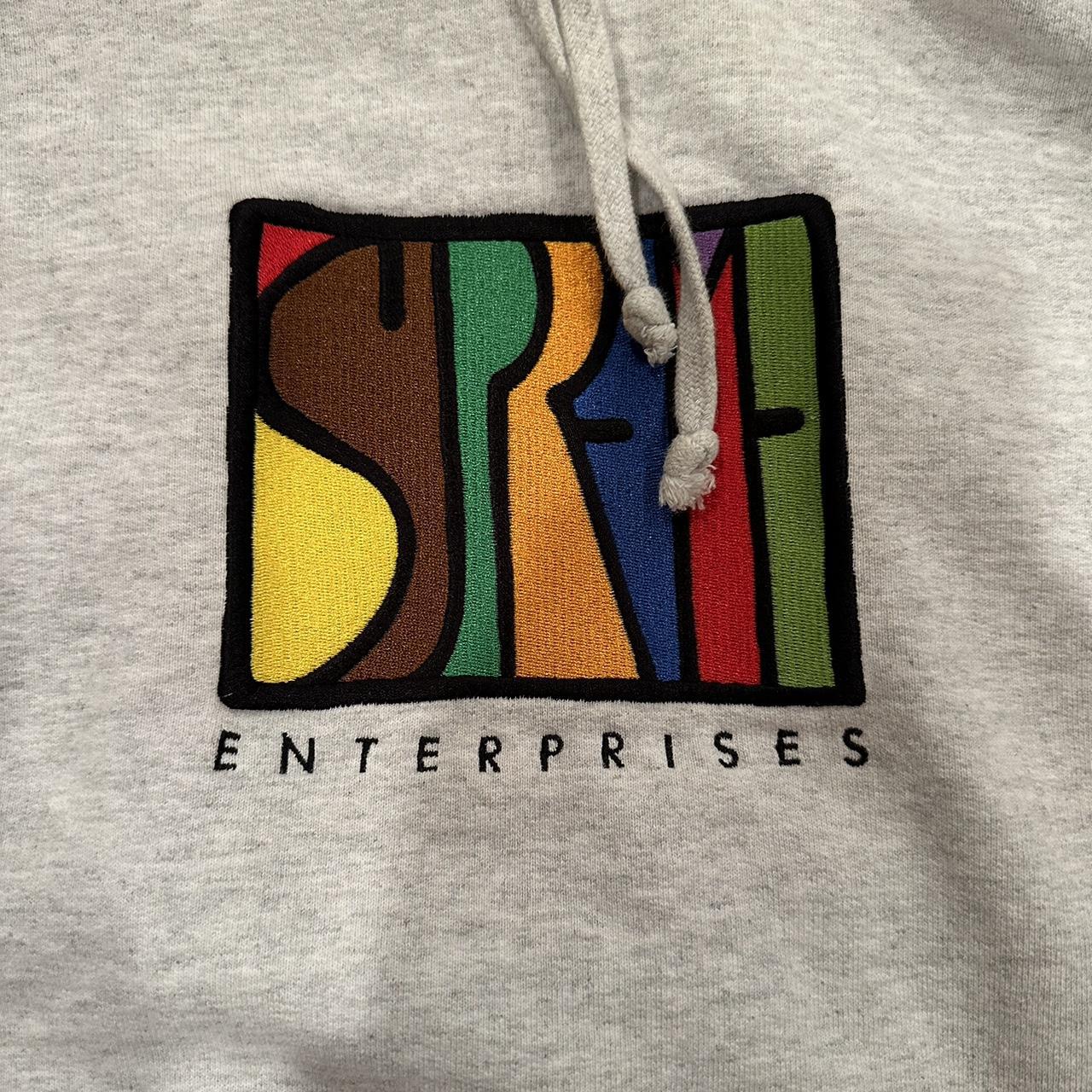 Ash Grey Supreme Enterprises Hoodie Slight staining... - Depop