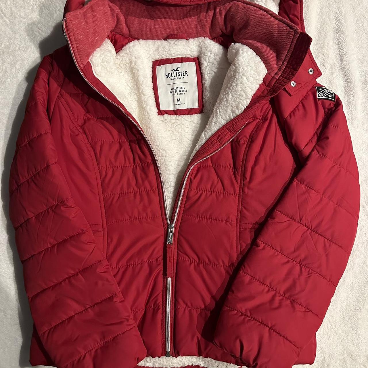 Red hollister jacket best sale women's