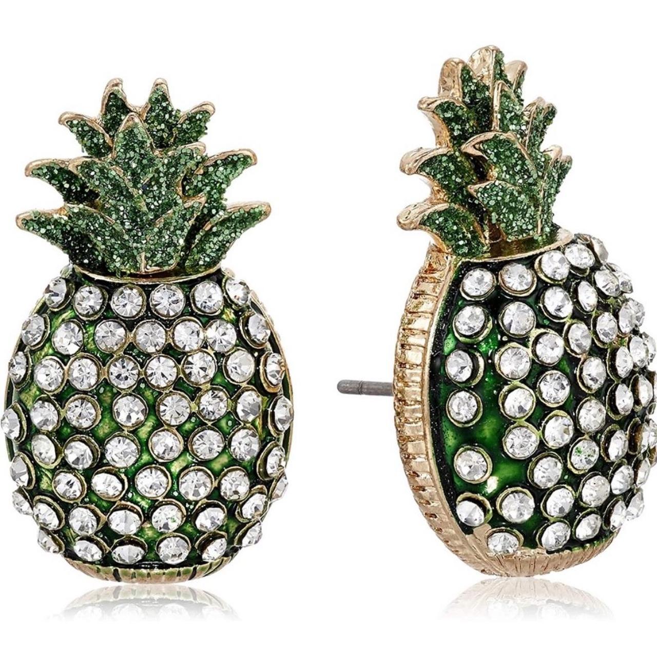Betsey johnson pineapple earrings hotsell