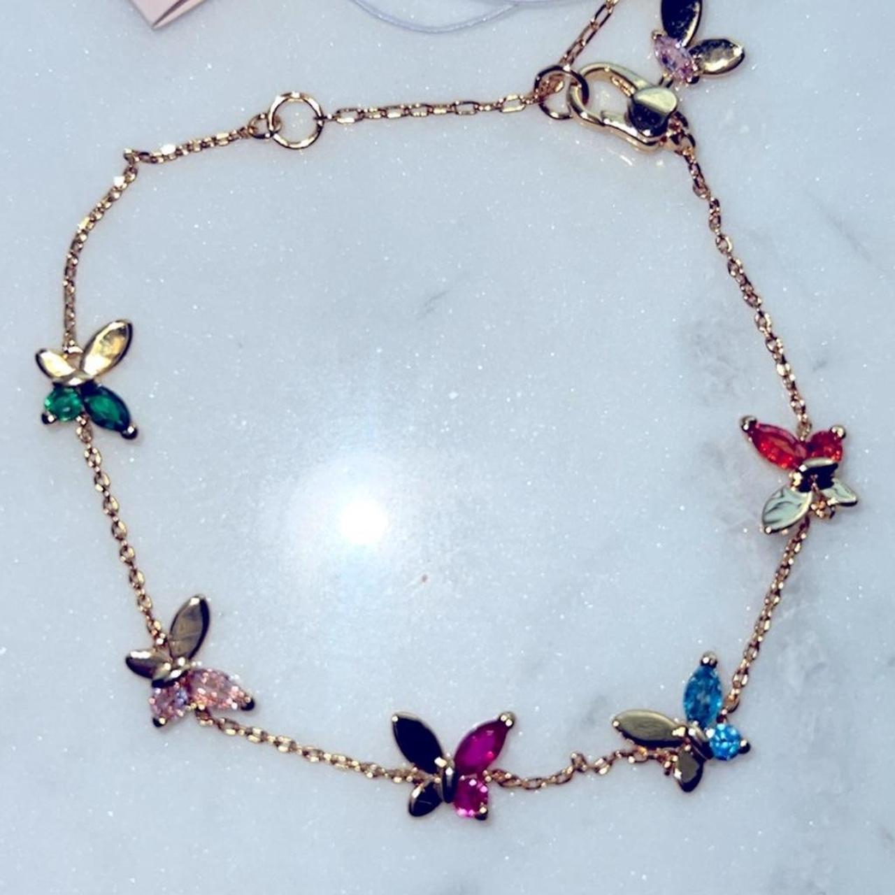 日本未入荷♪ 【Kate spade】Social Butterfly Station Bracelet kate spade new york Gold-Tone Crystal Social Butterfly