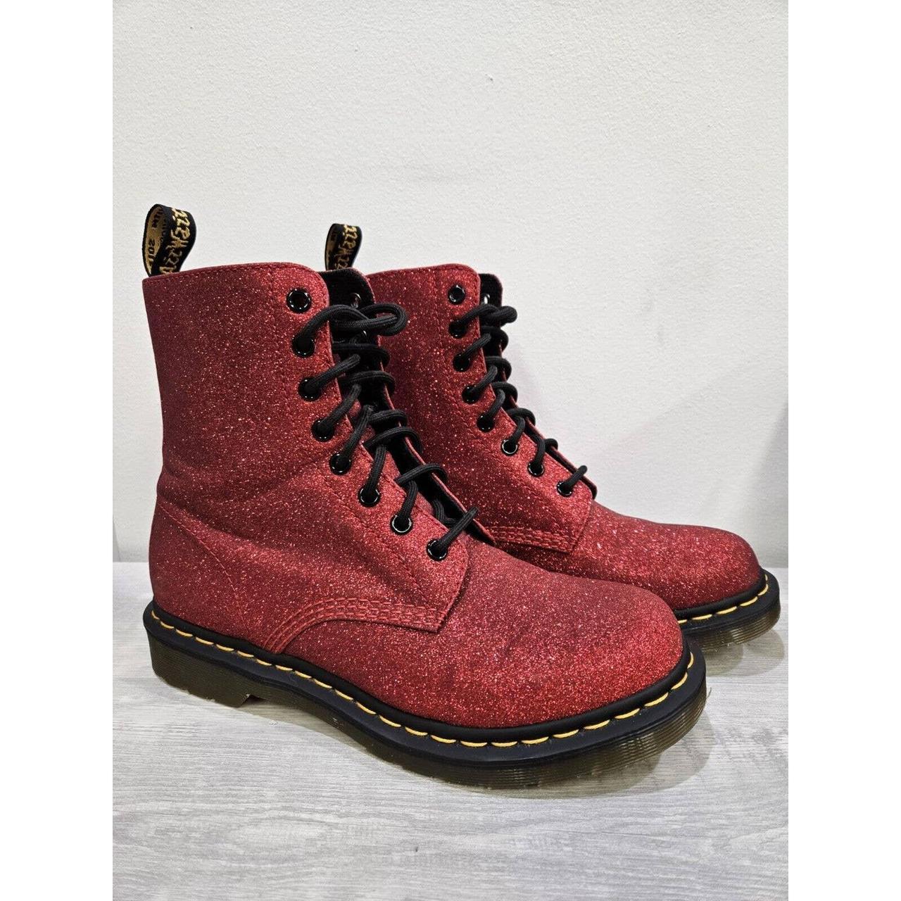 Red sparkly best sale doc martens