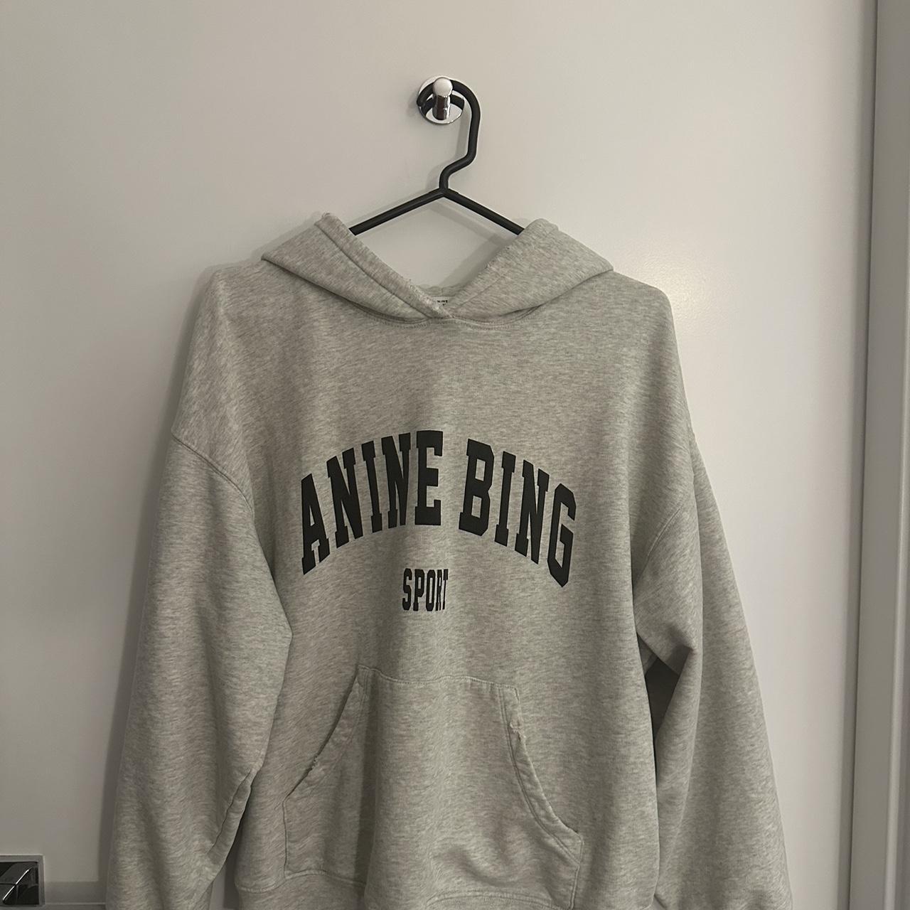 ANINE BING Sport Light Grey hoodie Size XS Used only Depop