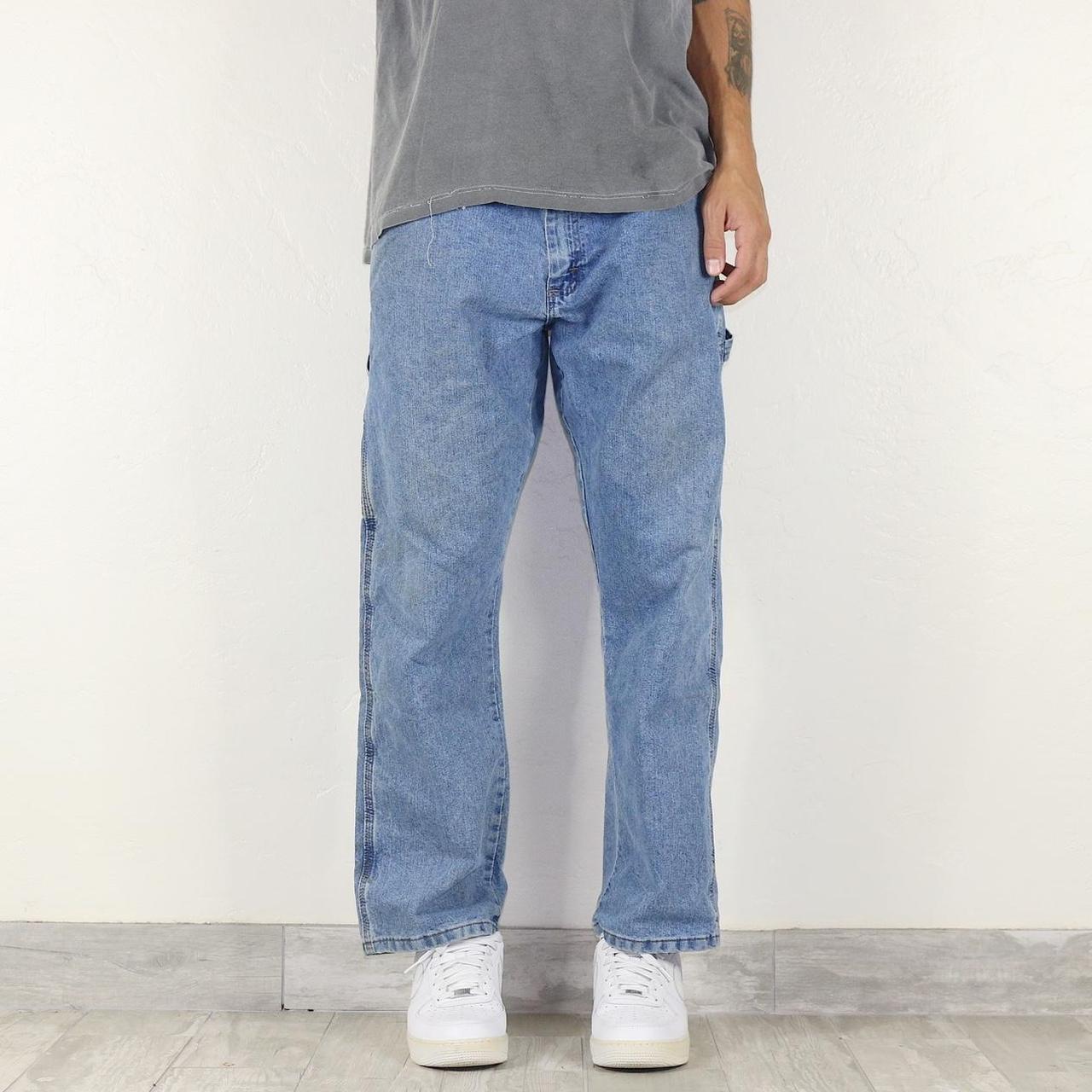 Wrangler Carpenter Jeans Has some wear Straight leg... - Depop