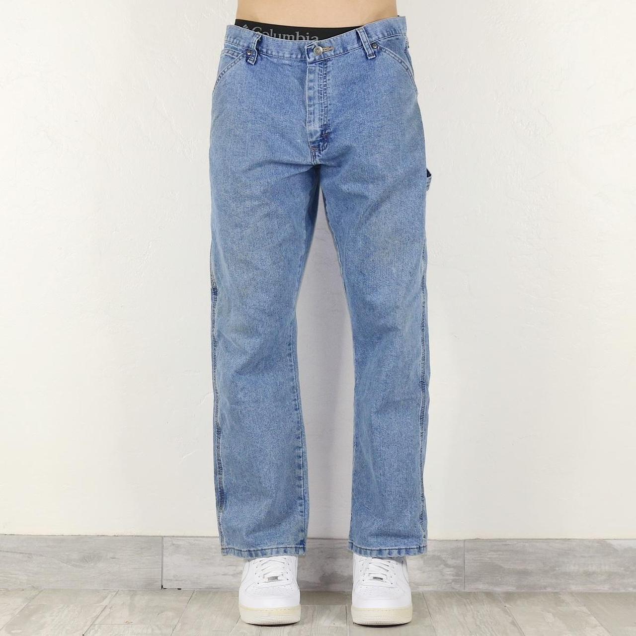 Wrangler Carpenter Jeans Has some wear Straight leg... - Depop