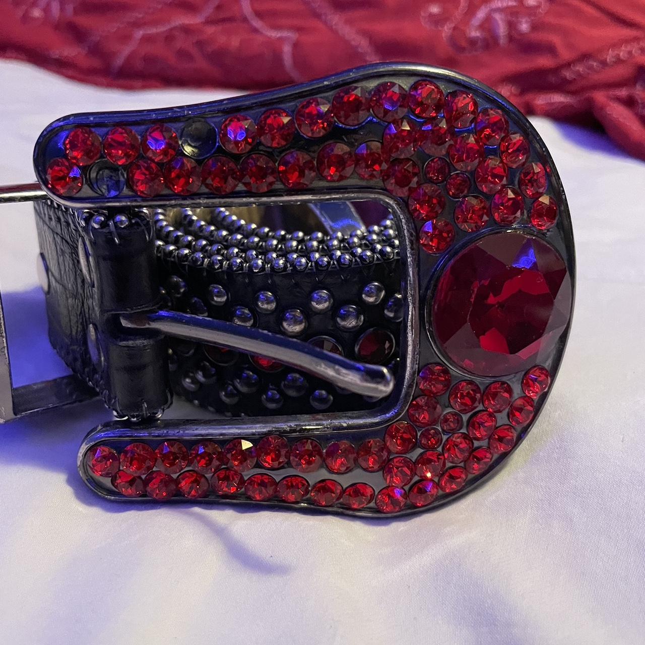 bb simon belt black and red