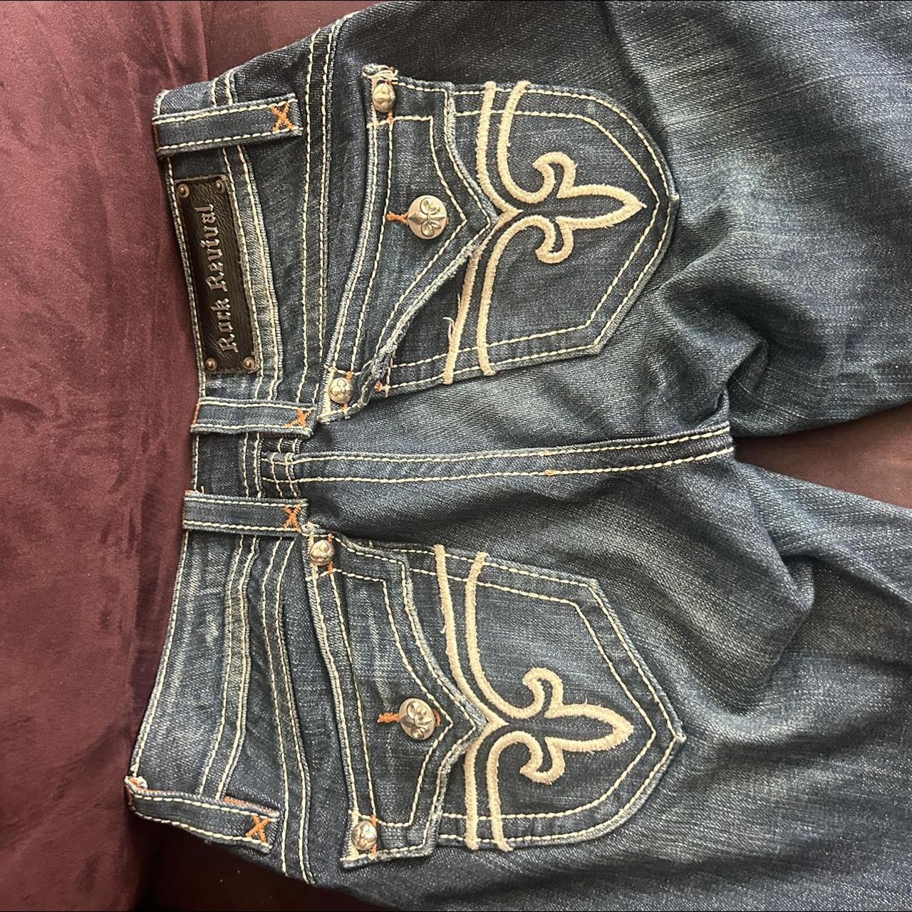 Rock Revival Dark Blue Jeans Depop 7173