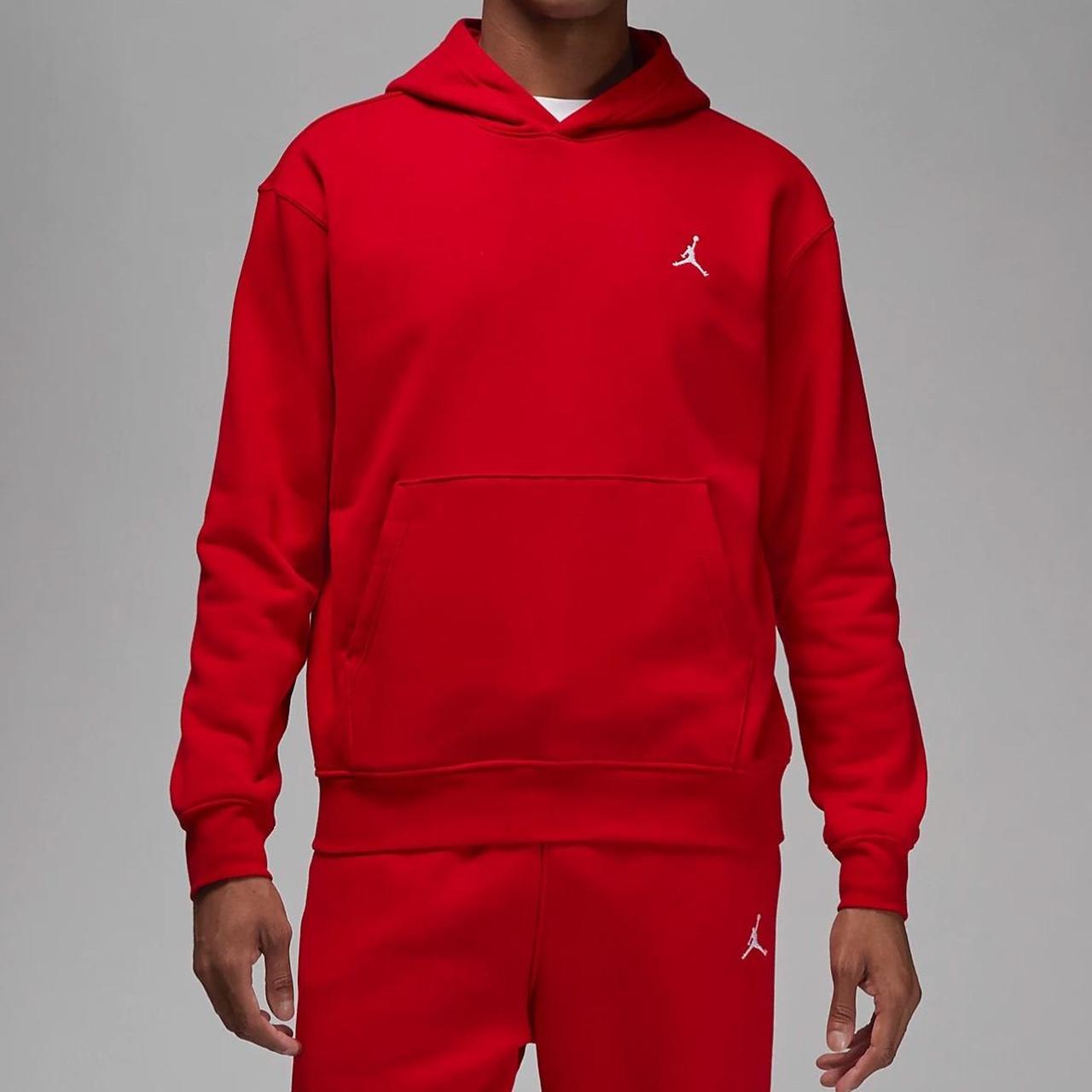 Jordan Essentials Fleece Pullover Mens Hoodie Red FJ7774-687