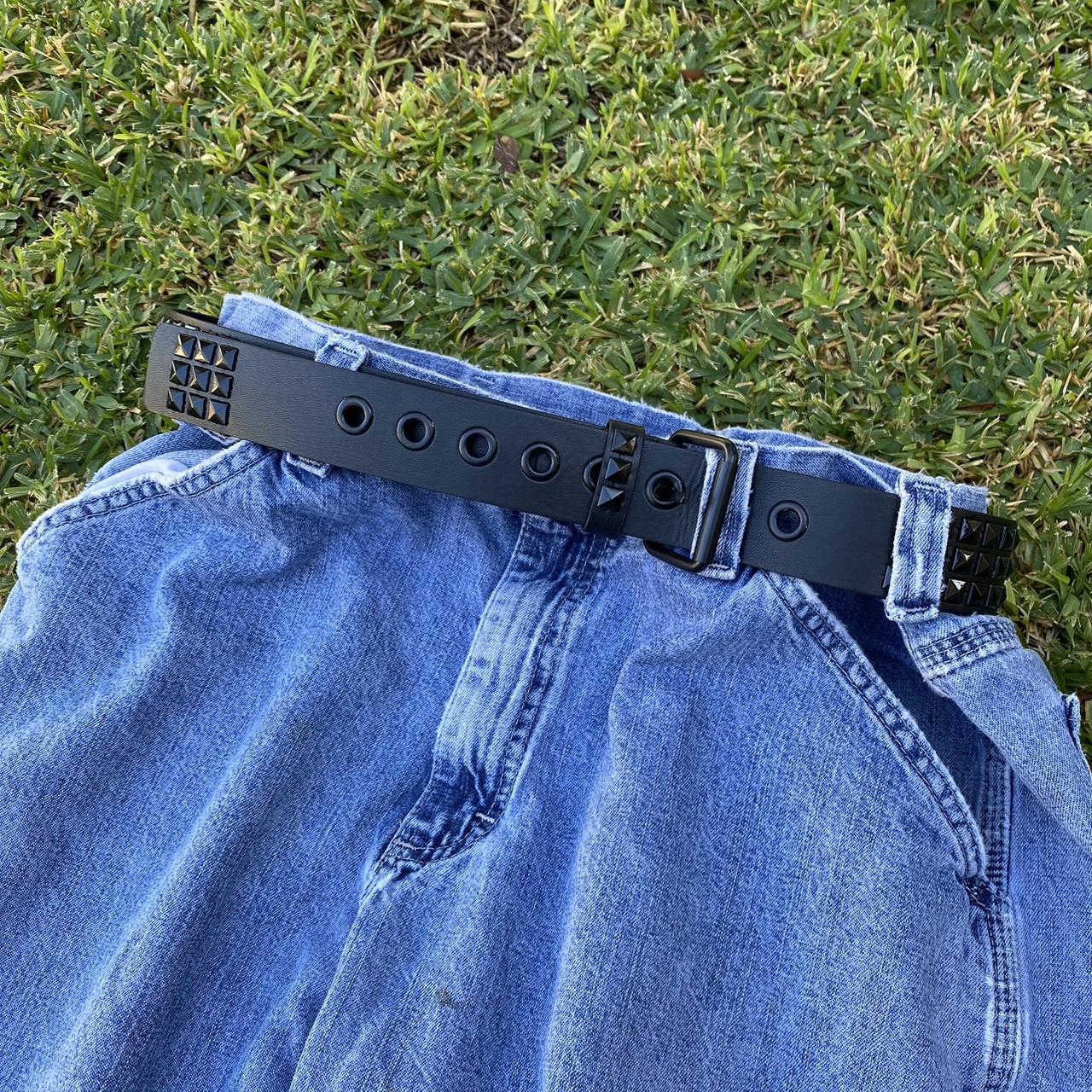 y2k studded belt, 2000s (unisex) size: one size fits... - Depop