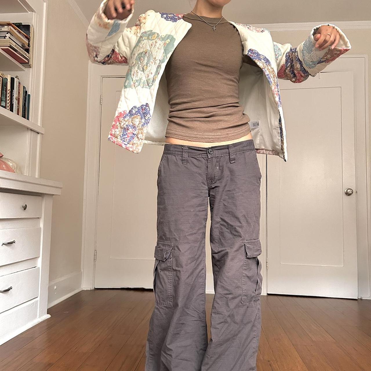 Women's Puffer Jacket - Brown/Multi - M – Patchwo… - image 4