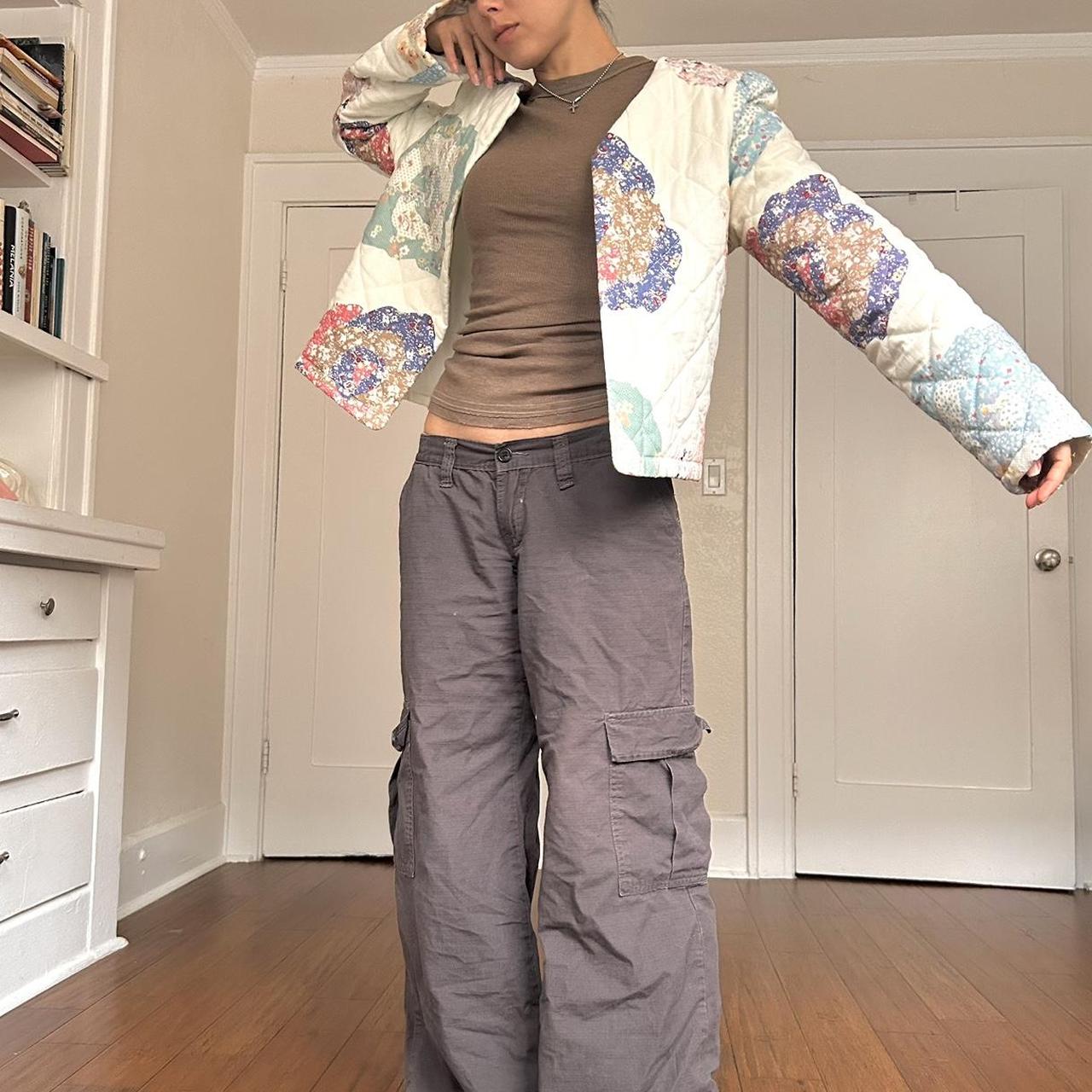 Women's Puffer Jacket - Brown/Multi - M – Patchwo… - image 3