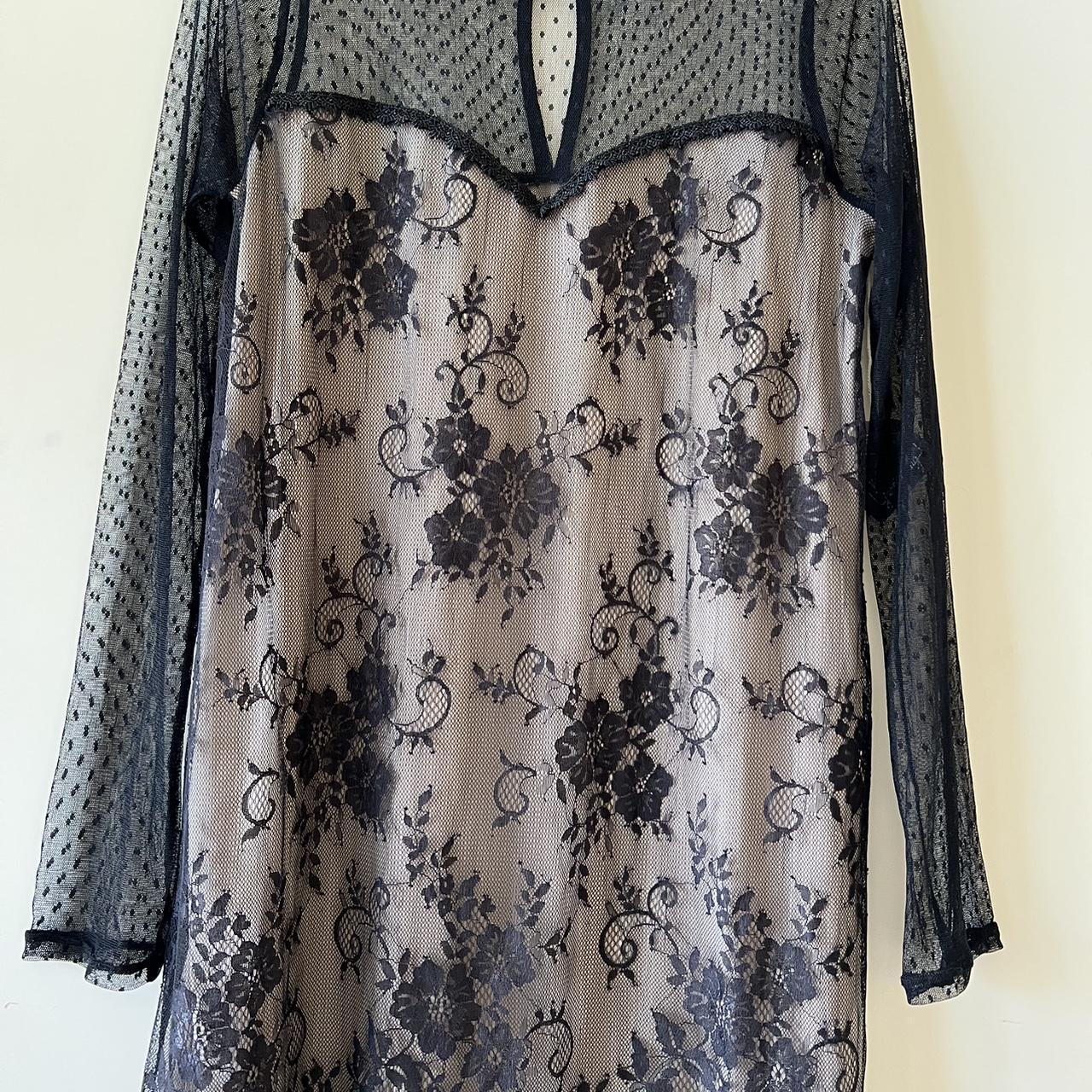 BRAND: Janet Chung FEATURES: front black lace and... - Depop