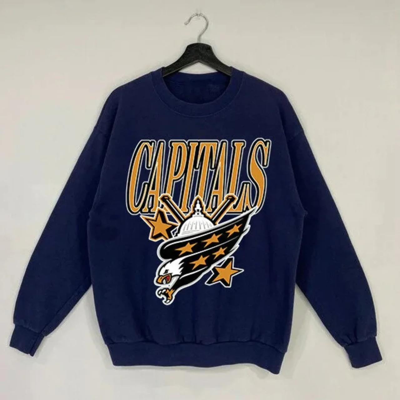 Vintage NHL Capitals Logo Sweatshirt T shirt Depop