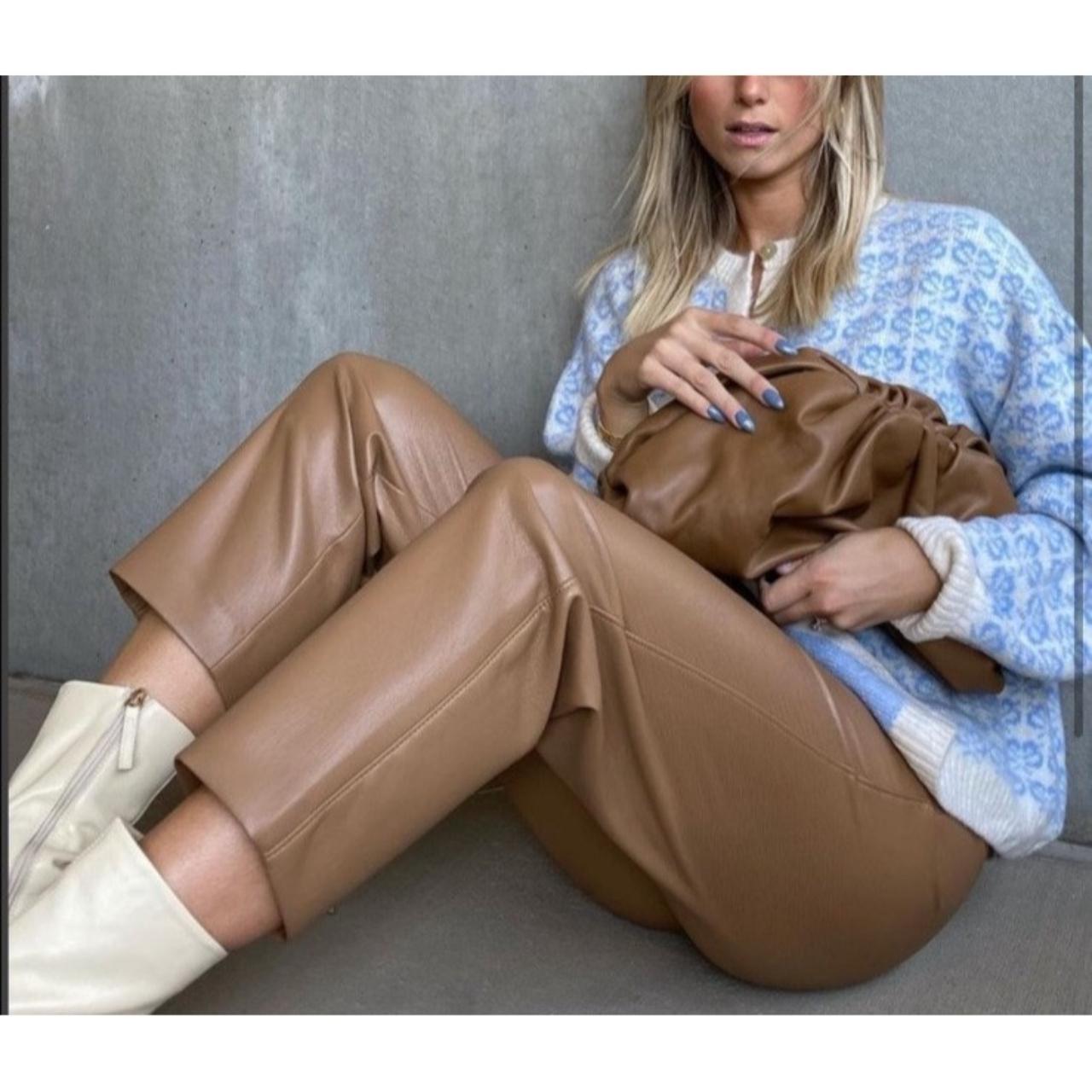 Aritzia Babaton Agency taupe vegan leather