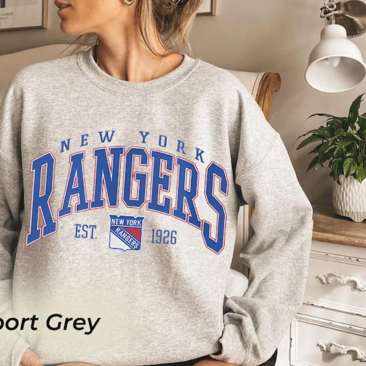 Vintage New York Rangers Sweatshirt Rangers Tee Depop