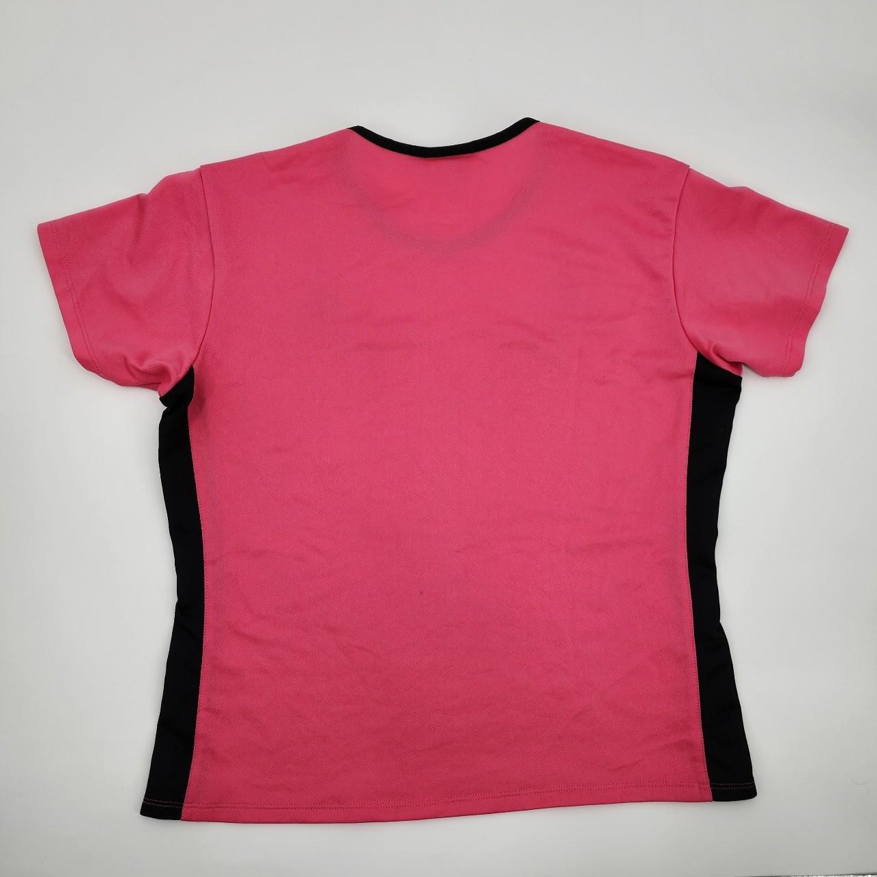 New Balance Women's Black and Pink T-shirt (2)