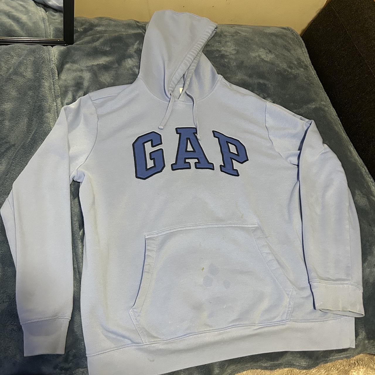 Light blue Gap Logo Athletic hoodie, Size:... - Depop