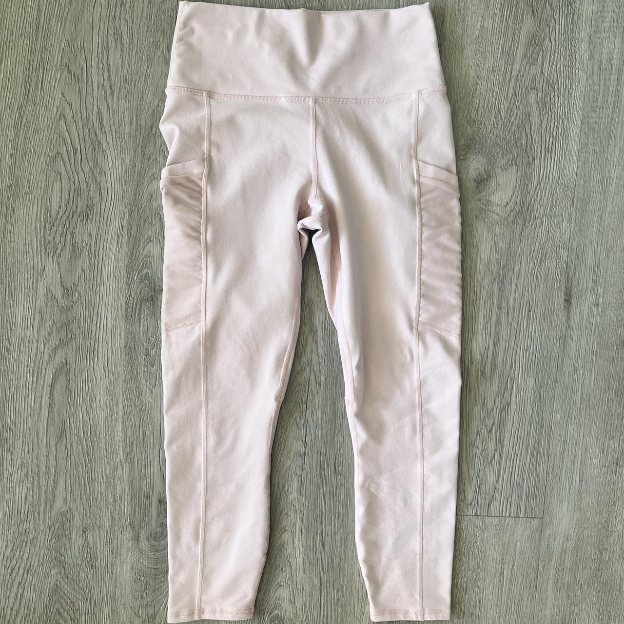 light pink high waisted capri fabletics leggings... - Depop