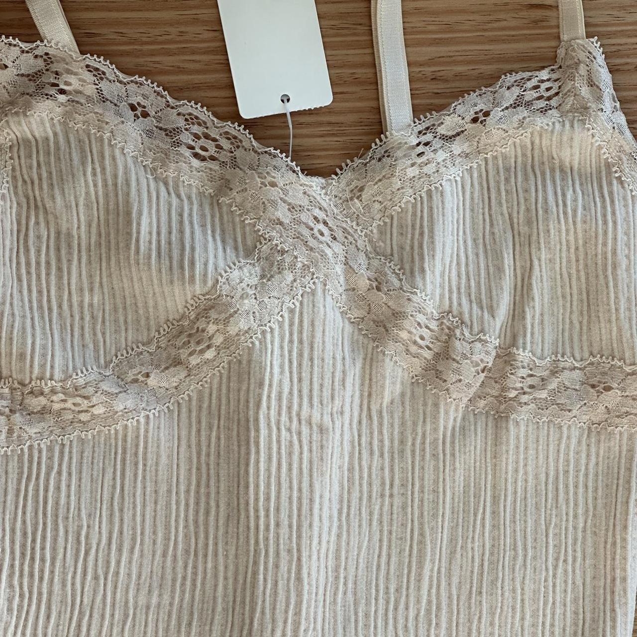 Urban outfitters beige lace tank top. Brand new... - Depop