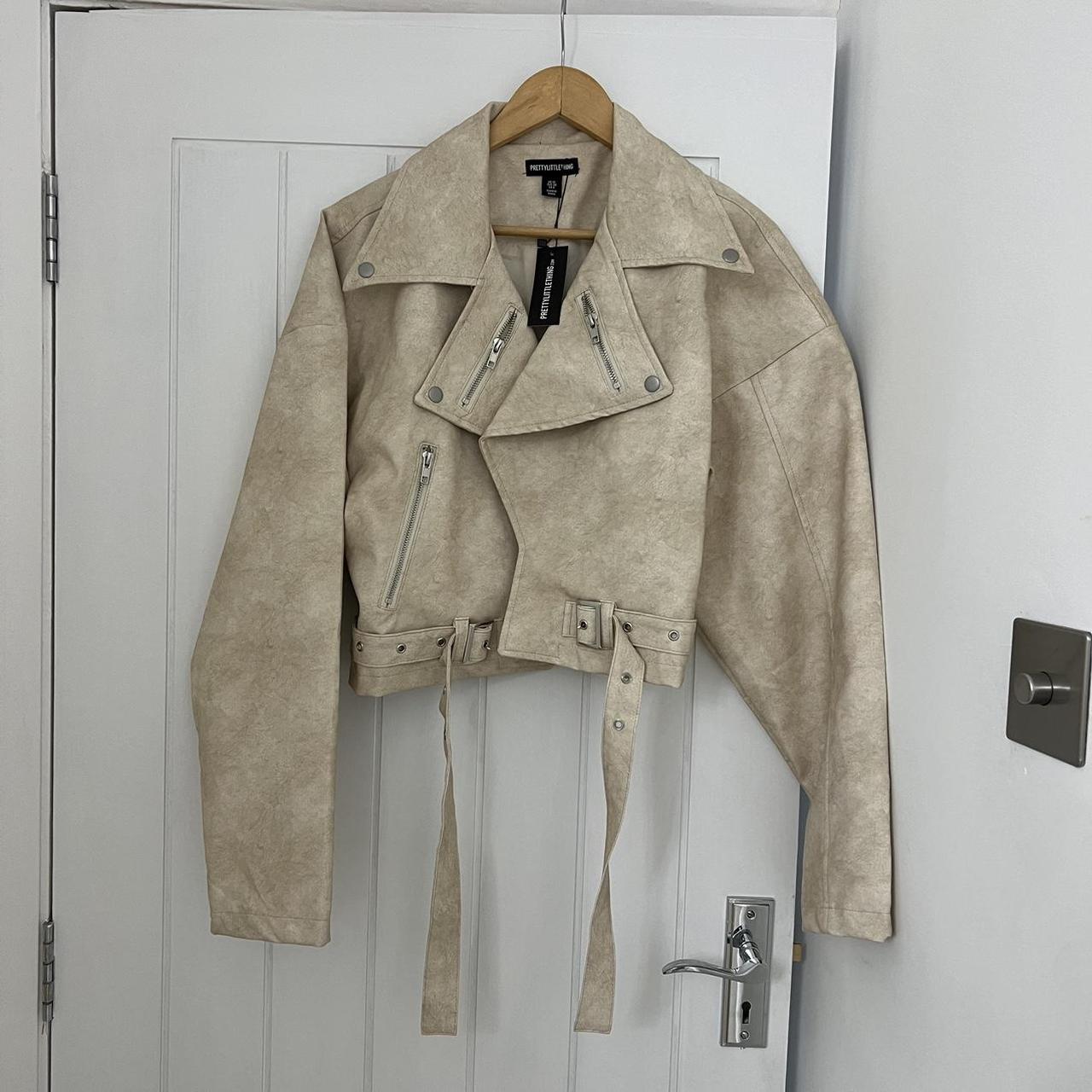 PLT cream leather jacket • Brand new SIZE 10 RRP £48 Depop
