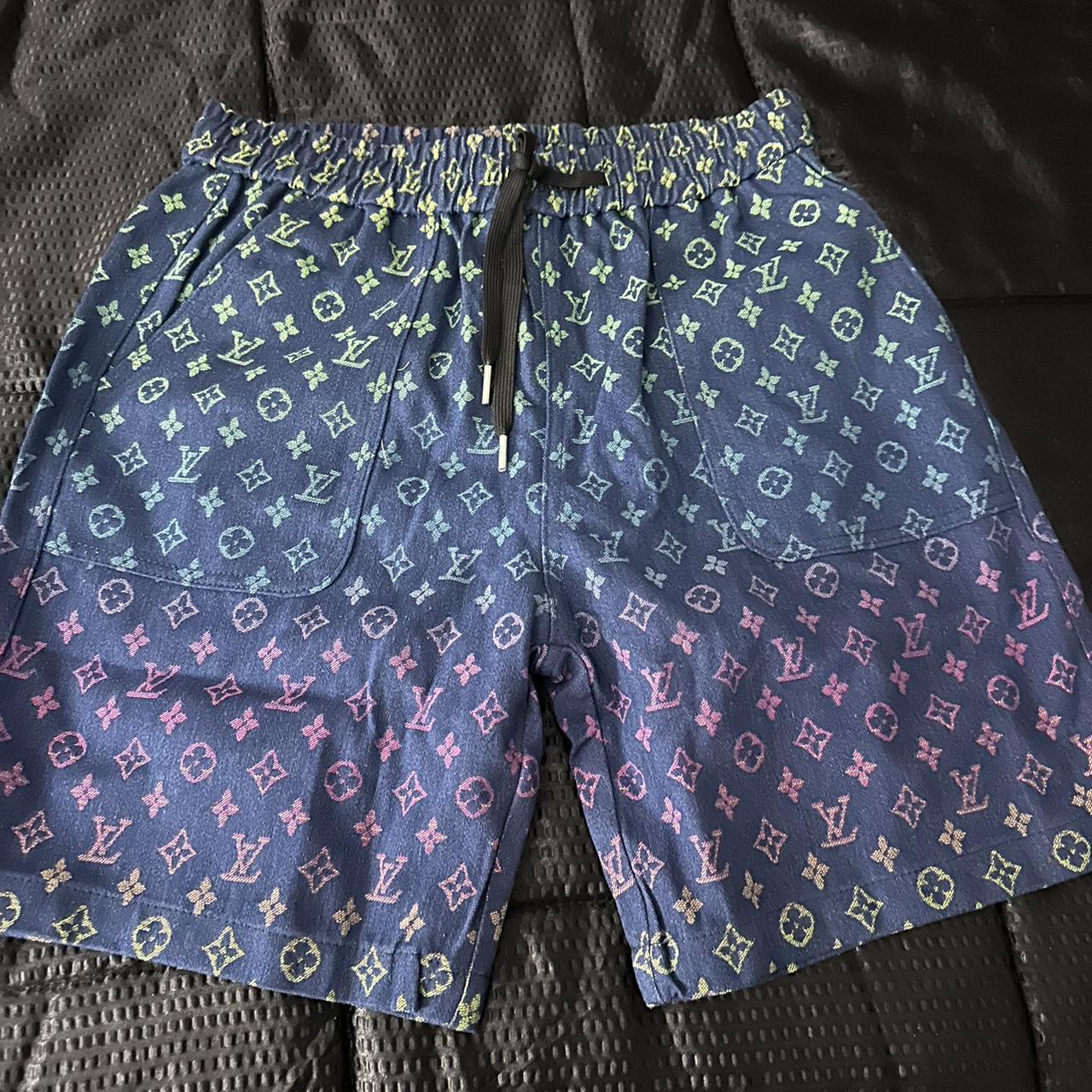 Rainbow Monogram Denim Shorts - Men - Ready-to-Wear