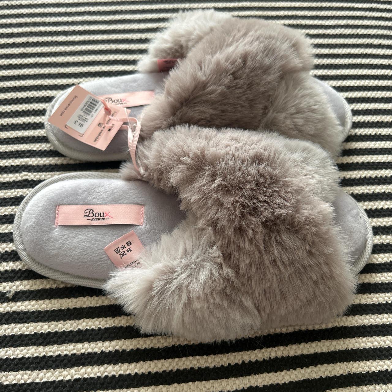Womens Slippers Boux Avenue Grey Slippers Boux Avenue Fluffy