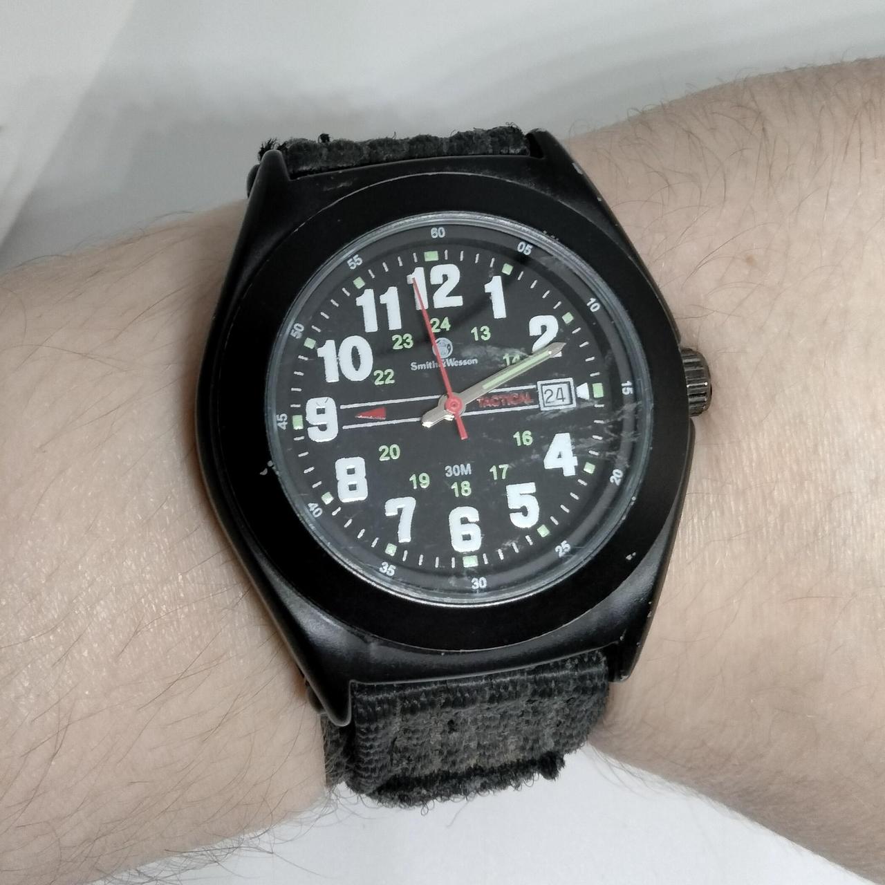 Mens stainless steel quartz movement black