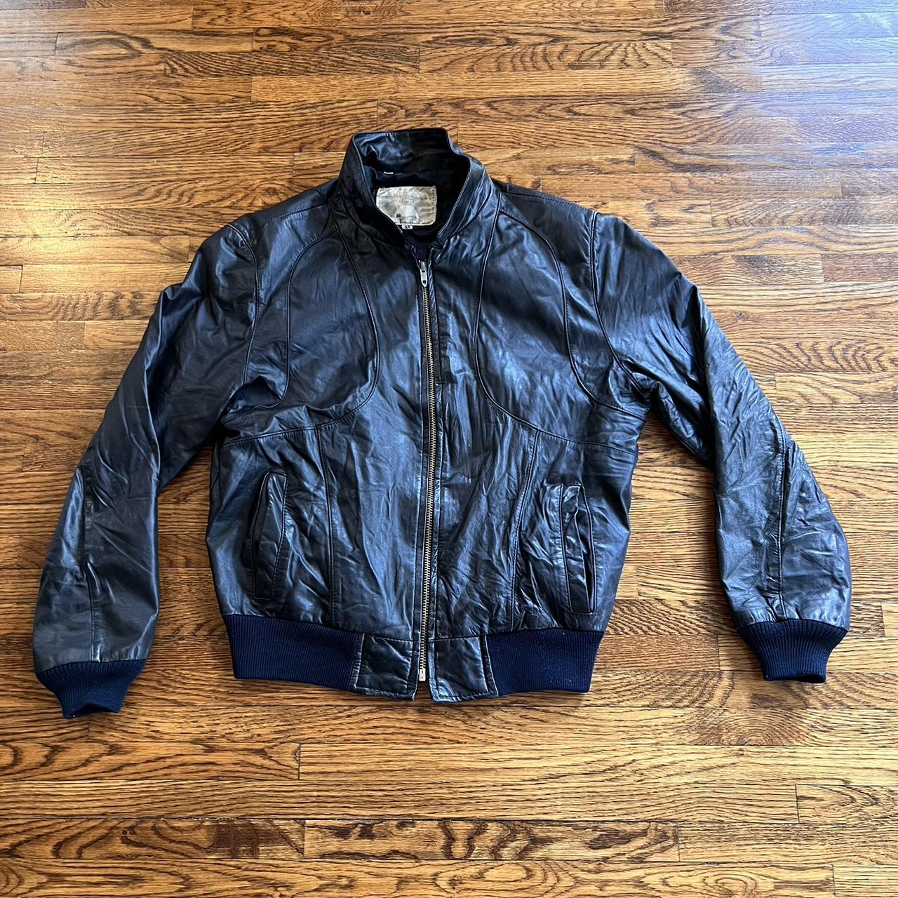 Insane Leather Jacket - Black - 12 Fits like a... - Depop