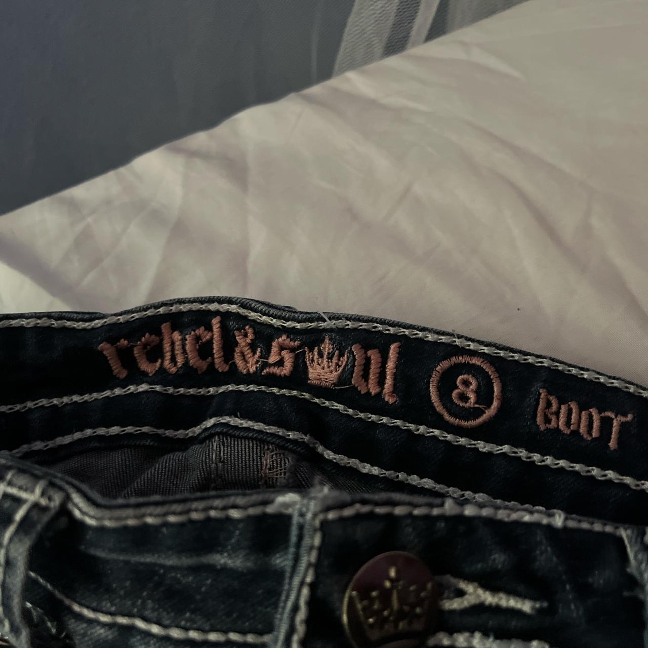 Vintage bling pocket jeans Dark washed, Thrifted... - Depop