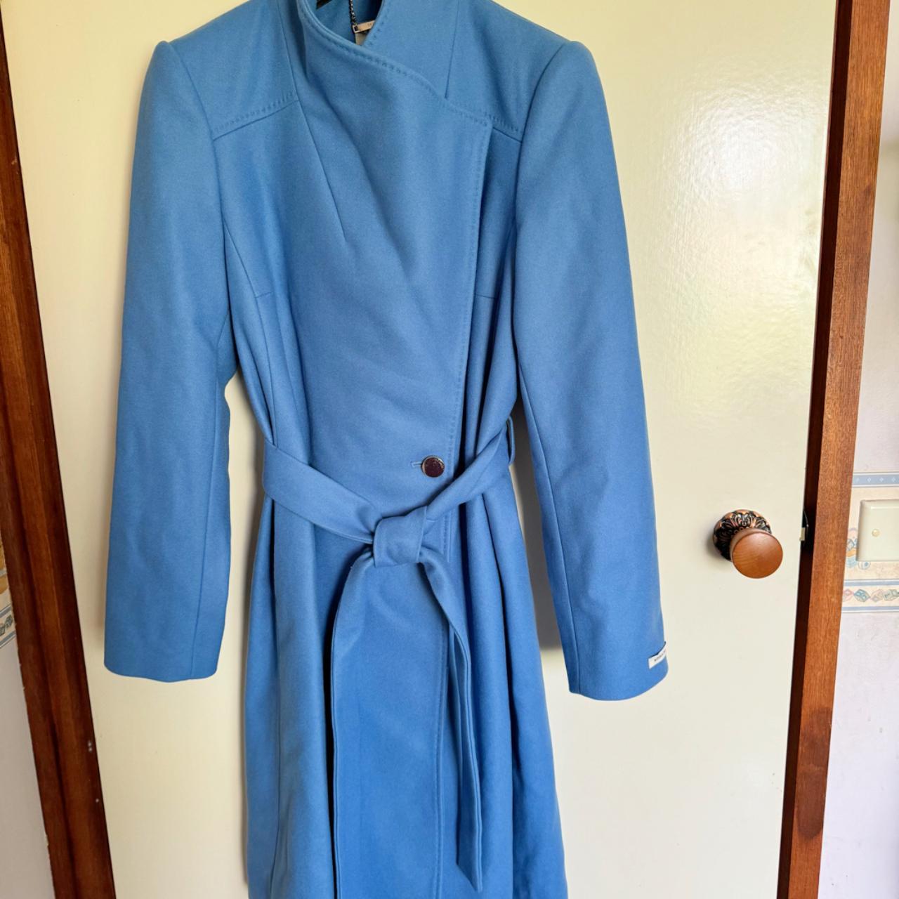 Ted baker sandra coat mid blue online