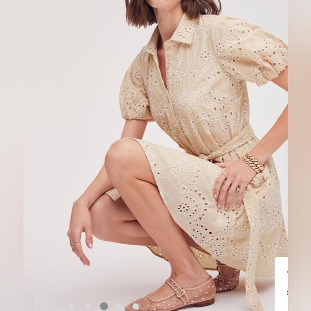 Sam Edelman Reformation Sam Dress NWT Mini Puff Sleeve Eyelet - Main Image