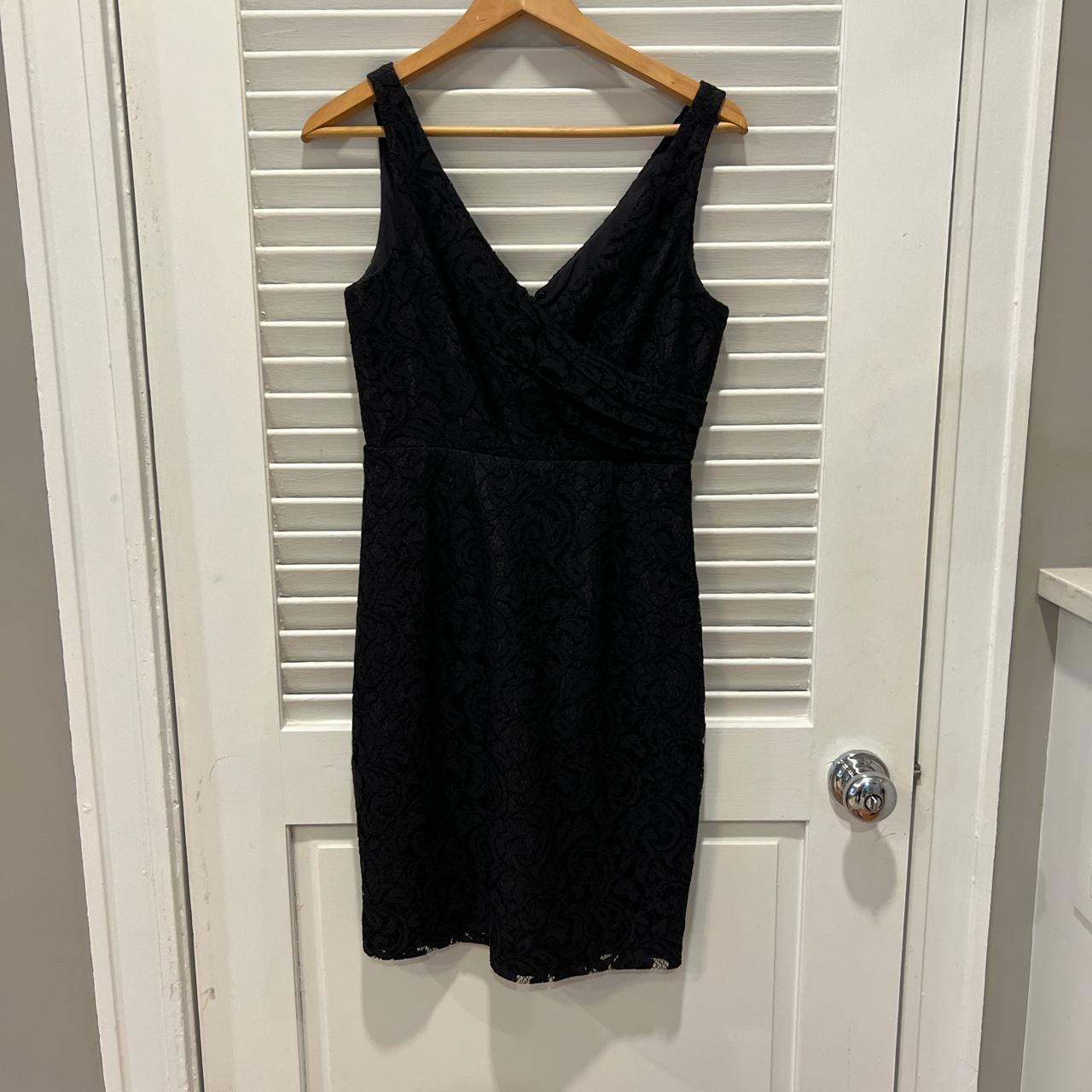 J crew black top lace dress