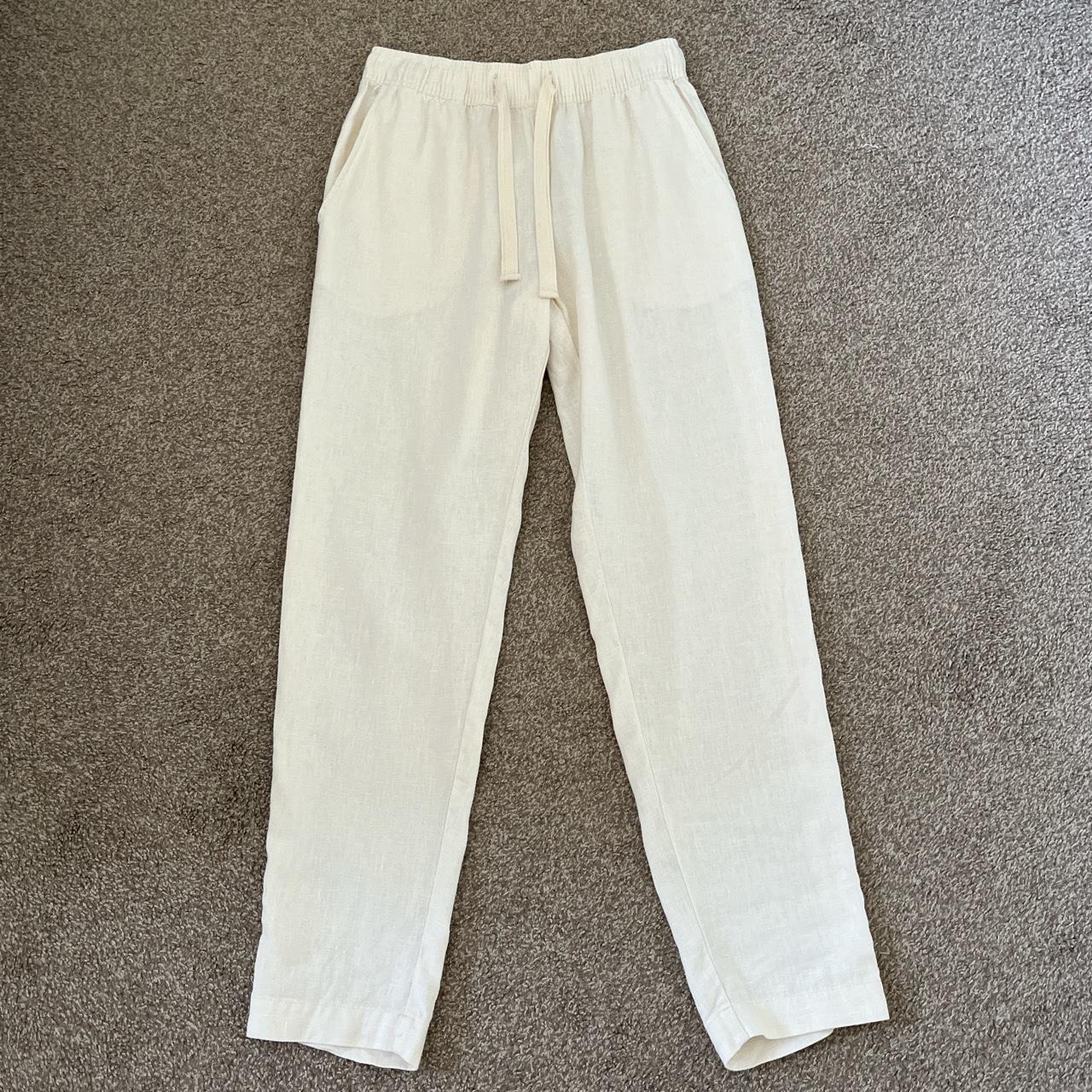 Venroy Linen Lounge Pant - Antique White Brand New, - Depop