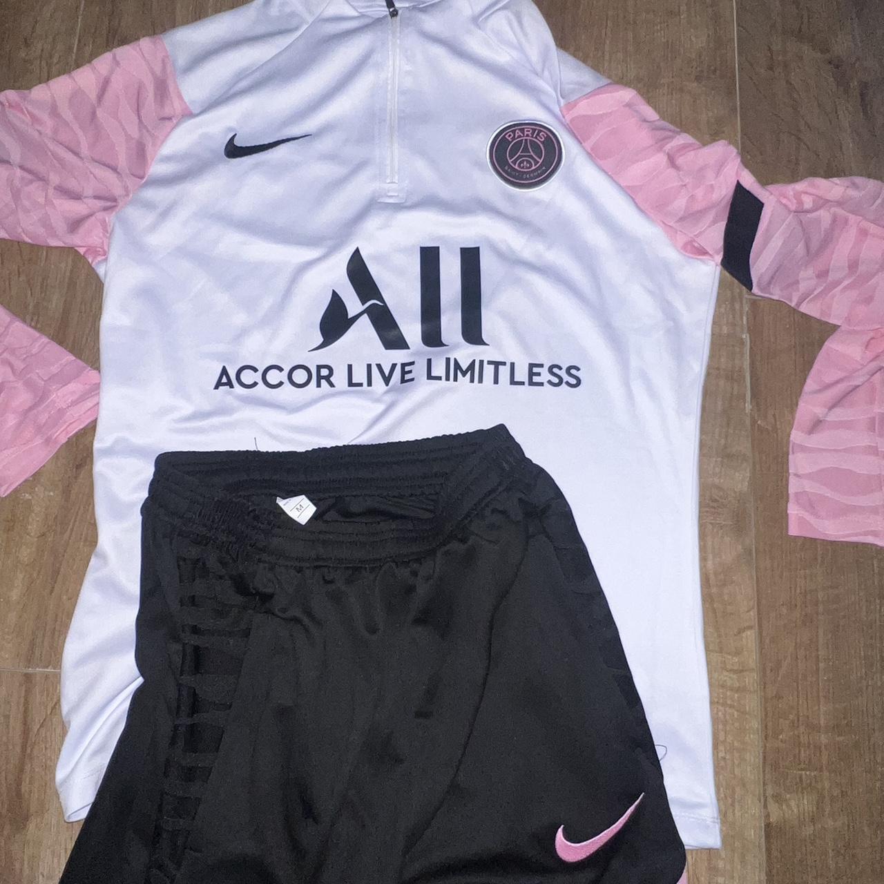 psg pink and white tracksuit brand new send offers Depop